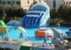 Giant Metal Frame Pool , Above Ground Pool Water Slide For Amusement Park