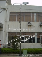 13m 43feet Vehicle Inside Mounted Mobile Communication Tower and Rotatable Telescopic Antenna Mast