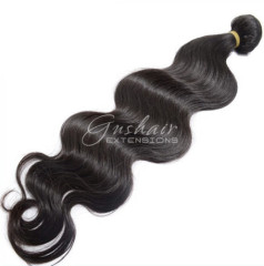 Virgin Real Brazilian Human Hair Extensions Natural Black Color