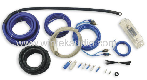 4GA Amplifier wiring kit with blue clear power cable