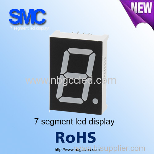 7 Segment LED Display 1 Digit 0.5 inch green