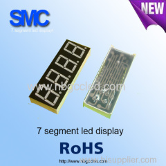 0.56 inch 4 digit led display for instrumentation ;7 segment led display