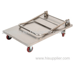 Folding stainless steel platform trolley cart protable foldable platform hand trolley