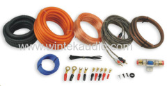4GA Amplifier wiring kit with clear orange power cable