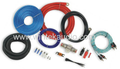 4GA amplifier wiring kit with clear red power cable