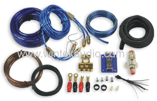 4GA clear blue amplifer wiring kit