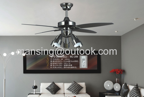 48"decorative ceiling fan with 5 spot light