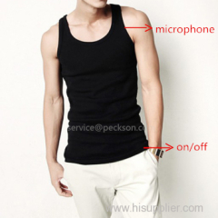 Bluetooth Inductive Vest with Mini Wireless Earpiece Spy Smallest Invisible Earphone Full Kit