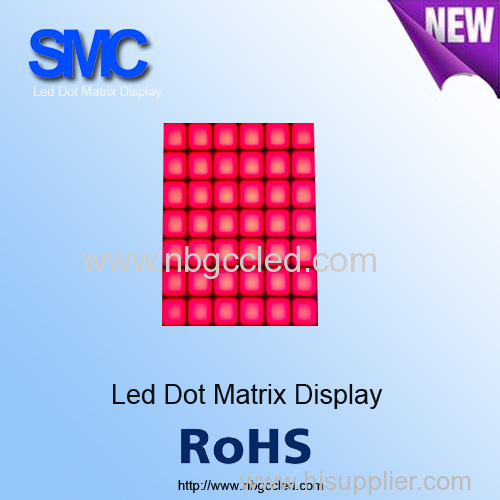 red 6 x 7 led round dot matrix display