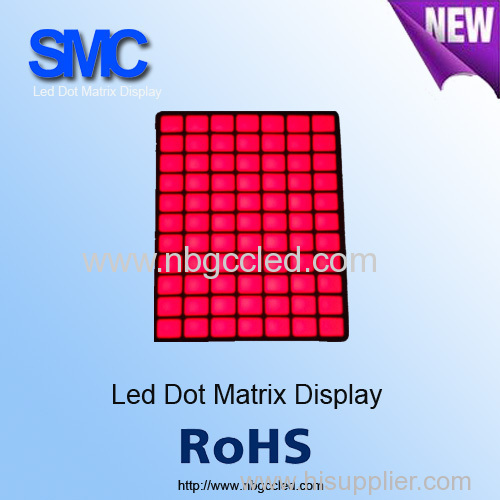 Square dot matrix LED Display 7 x 11