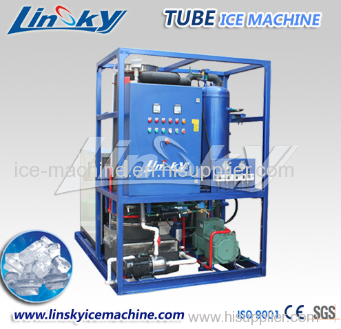 Water-cooled 3 ton small tube ice making machine