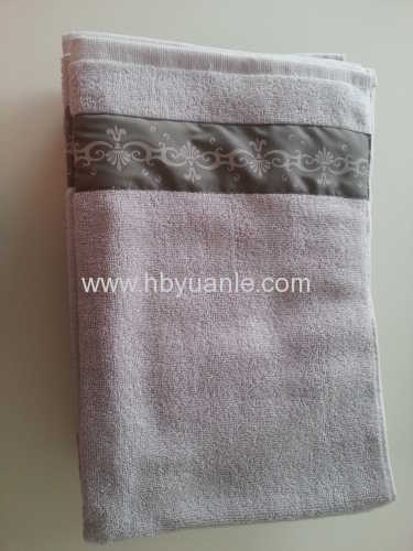 Towel set with printed T/C band