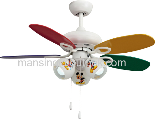 42"decorative ceiling fan with light children's bedroom ceiling fan