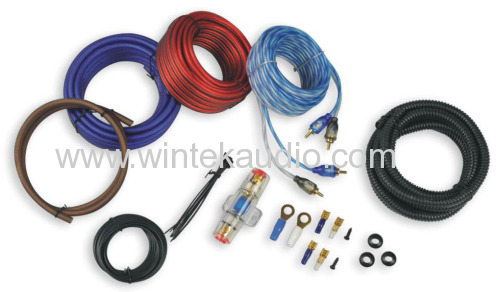 8GA Amplifier wiring kit with red clear power cable