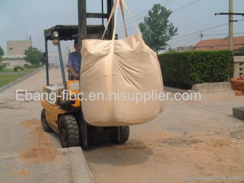 Cement transporting bulk container bag