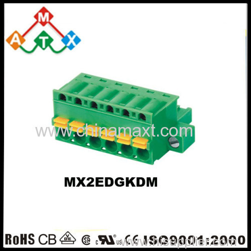 3.81mm 5.0mm 5.08mm spring screwless PCB pluggable terminal block connector