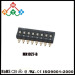 IC type DIP switches Gold plated 2.54mm Pin Spacing black color Double Rows