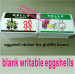 custom graffiti die cut non-removed eggshells for