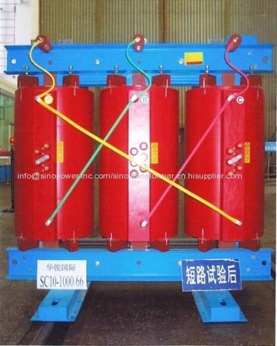 Three phase cast resin transformer