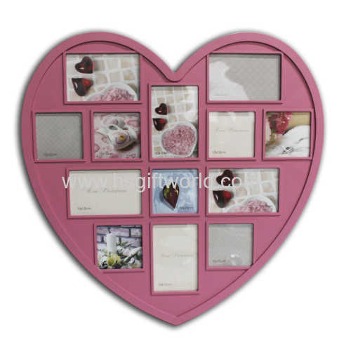 13 opening heart plastic injection photo frame No.KH0020