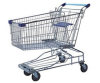 Shopping wire cart for transporting goods in markets