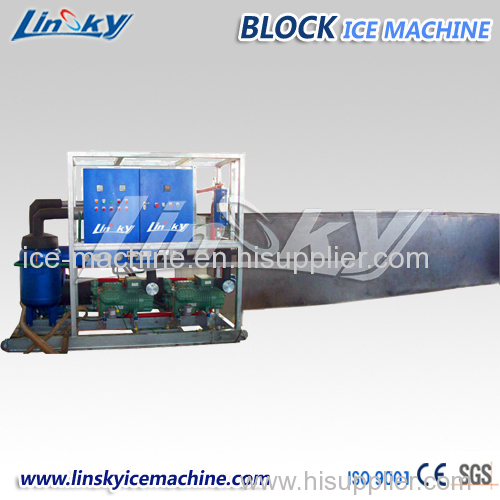 15 ton/day brine refrigeration ice block making machine
