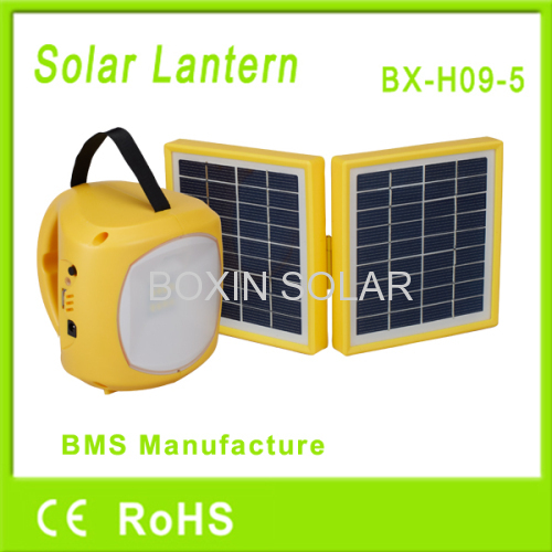 Rechargeable solar lantern with mobile phone charger