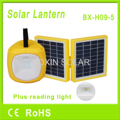 Rechargeable solar lantern with mobile phone charger