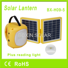 Rechargeable solar lantern with mobile phone charger