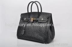 2015 100% cow leather fashion bags with ostrich print