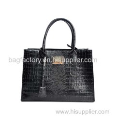 2015 nature croc leather hand bags with 4 color option