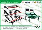 Light Duty Wire Fruit Vegetable Display Rack With Wheels , 3 tier veg rack