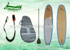 durable 11'6" Bamboo Paddle Board fishing Slight Nose Concave / Vee through fin