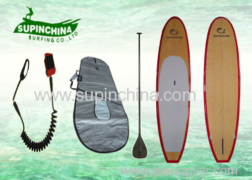 Squash Tail Bamboo Sup Boards long EPS core stand up paddleboard