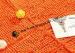 Orange Brown Chenille Microfiber Carpet Pad , Stain Resistant Polyester Carpet