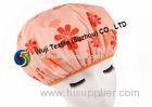 Waterproof Floral Printed Hair Drying Turban Towel , Round Shower Cap