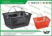 Stackable black shopping baskets for retail stores , hand held shopping baskets