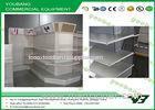 PET Shelf With Lightbox Supermarket Display Shelving , retail gondola shelving