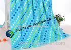 Blue polka dot beach towels , personalized beach towels for adults 275g/pcs