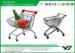 Folding Supermarket metal grocery cart chrome plated with CE & ISO9001 approval