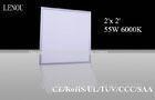 High Power 55W 3000K 6000K Ceiling LED Flat Panel Lights 2 x 2 For Office / Kitchen