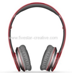 Beats Solo HD Over-Ear Headphones Red With Mic Remote Control On Cable