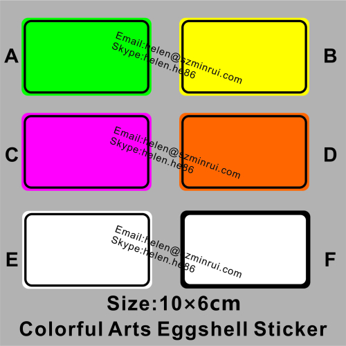 color eggshell sticker in blanks for arts graffiti