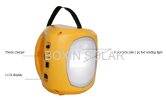 solar camping lantern with mobile phone charger fm radio mp3 sd