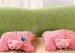 Cute Cartoon Chenille Microfiber Pillow , Red Pink Sofa Cushion for Rest