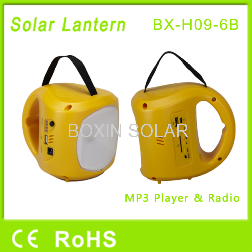 LED solar lantern with radio usb sd