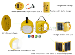 LED solar lantern with radio usb sd