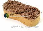 Brown Chenille Washing Sponge with Long Pile for Kitchen , Bathroom