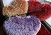 Lovely-designed Purple Chenille Cushion, Household Heart-shaped Pet Bed / Pad