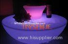 Large PE Illuminated LED Cocktail Tables With 16 Single Colors For Bar / Wedding